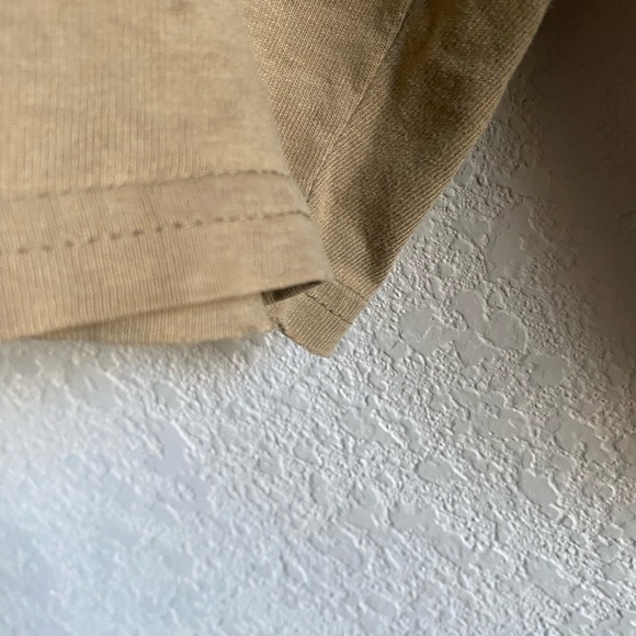 Vintage Y2K Ralph Lauren Polo Jeans Co. Trashed Grunge Tan Long Sleeve Shirt XL - Picture 9 of 15